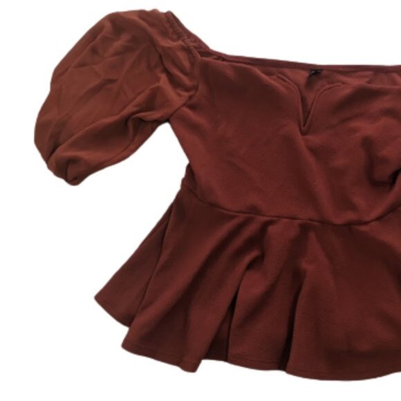 Sweatheart Neckline Peplum Top Blouse 0X Fits14-16 New - Picture 3 of 3